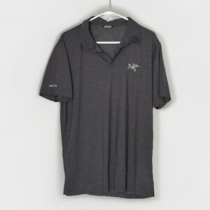 Arc'teryx Polo Shirt Mens 3XL Gray Performance Nylon Stretch Outdoor Golf Tech